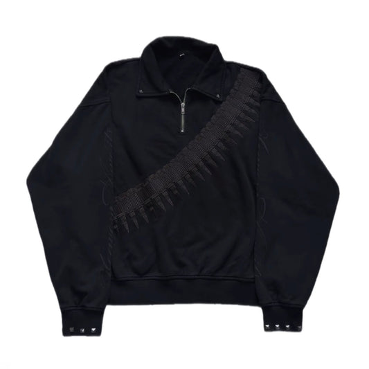 "bullets" embroidered quarter zip